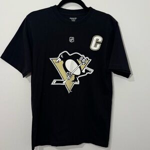 Vintage Reebok Sidney Crosby 87 Pittsburgh Penguins T-Shirt NHL Hockey Tee Small